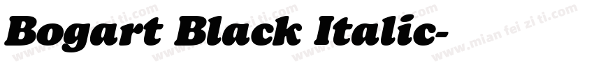 Bogart Black Italic字体转换